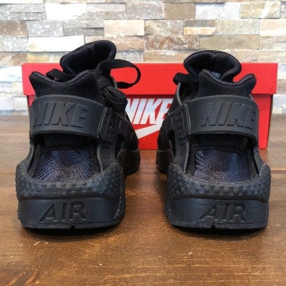 Nike Air Huarache  RUNNING SHOES TRIPLE Black - Picture 5 of 6
